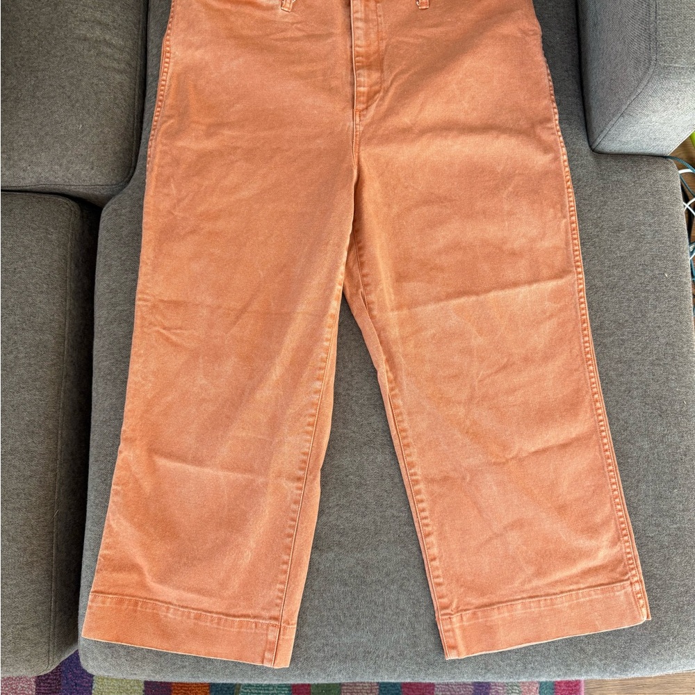 Coral Emmett Wide-Leg Crop Pants